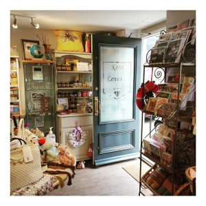 Inside a gift shop called Kent loves